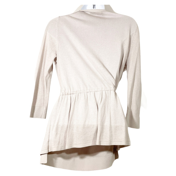Anagram 2 Piece Belted Cardigan Sweater & Tank Beige Tan Women's Size XS - Picture 2 of 12